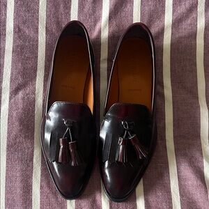Everlane Dark Burgundy Tassel Loafers